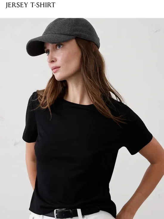 Banana Republic Jersey T-Shirt - Black NWT size M - Picture 1 of 2